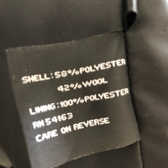 Black Rivet Wool Coat - Picture 8 of 8